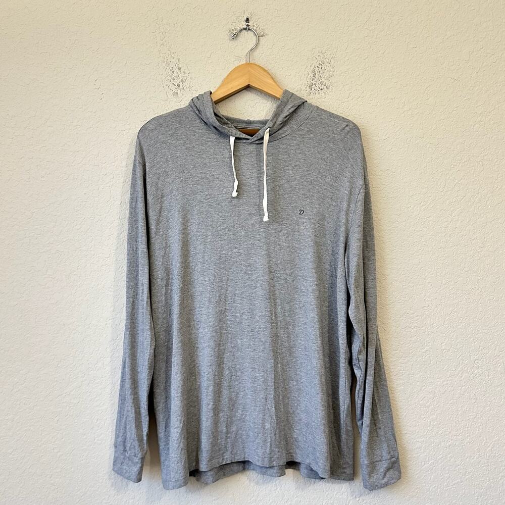 DUCK CAMP Hoodie Heather Gray Lightweight Pullover Sweatshirt Performance